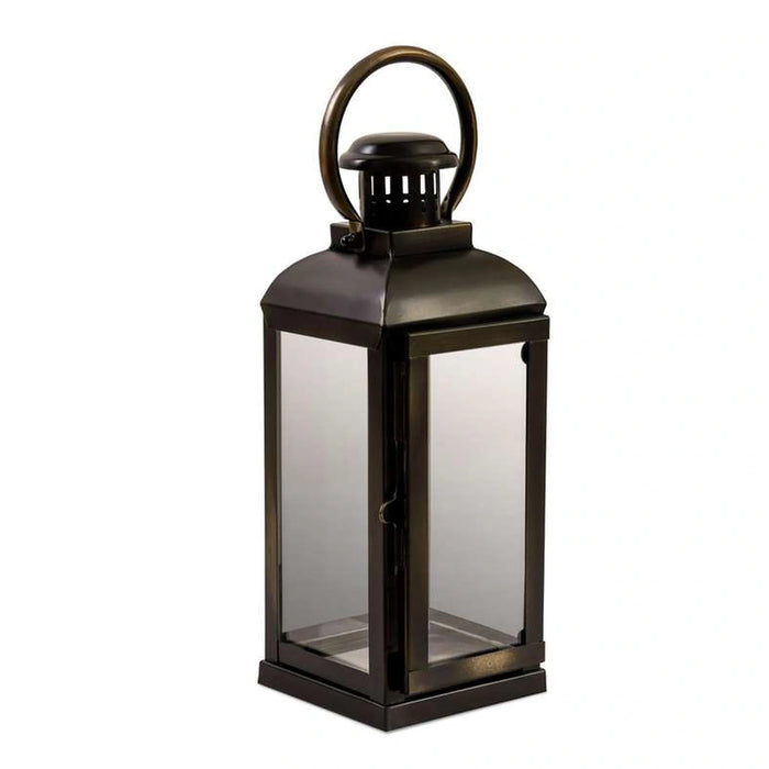 Alina Metal Lantern 14X14X40Cm - Brass Antique