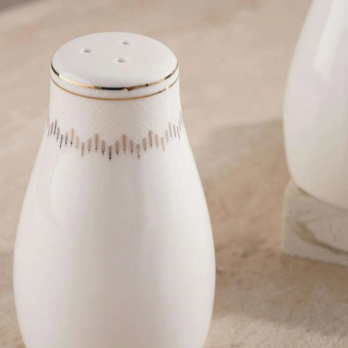 Alina New Bone China Salt & Pepper Shaker Set -White