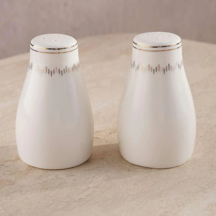 Alina New Bone China Salt & Pepper Shaker Set -White