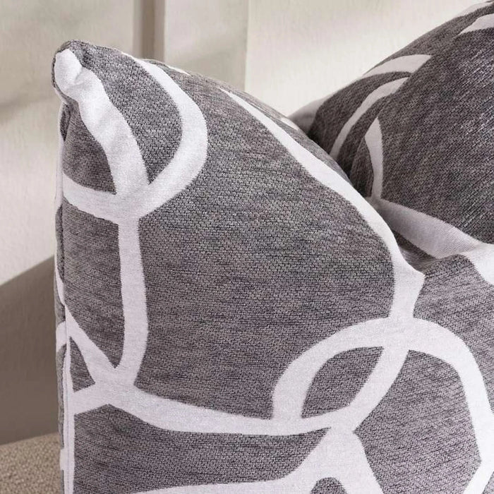 Alinza Chenile Jarquard Filled Cushion 45X45Cm - Grey Pan Home