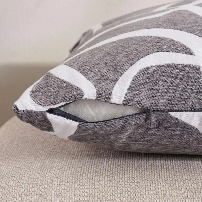 Alinza Chenile Jarquard Filled Cushion 45X45Cm - Grey Pan Home