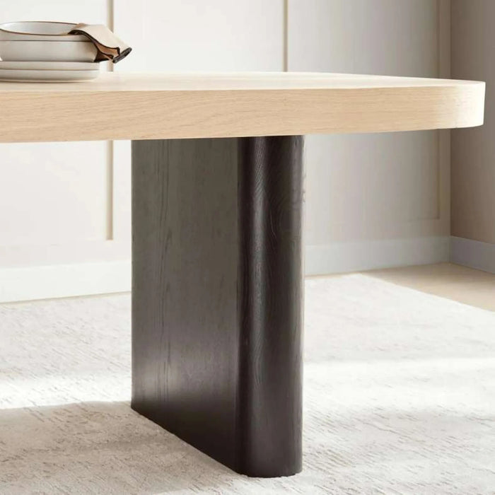 Alitta New 8 Seater Dining Table Veneer - Natural Black