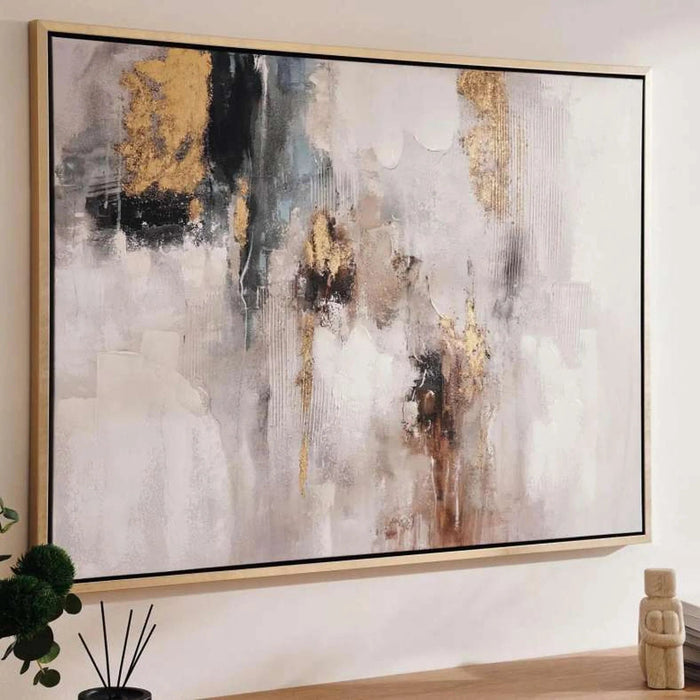 Allure Framed Canvas Art 120X90Cm - Blue Pan Home