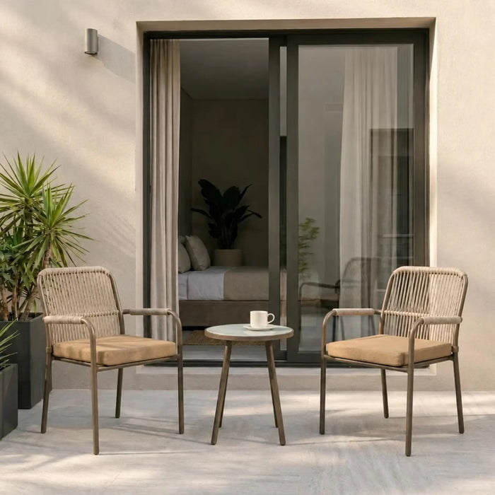 Almaaz Balcony Set 2+1 - Brown Pan Home