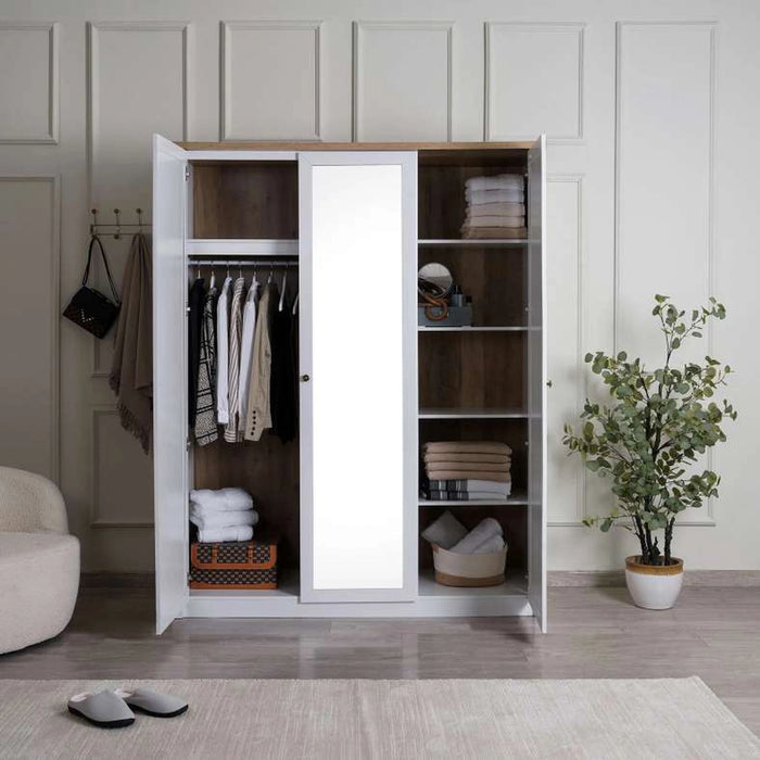 Almada 3 Door Wardrobe - White