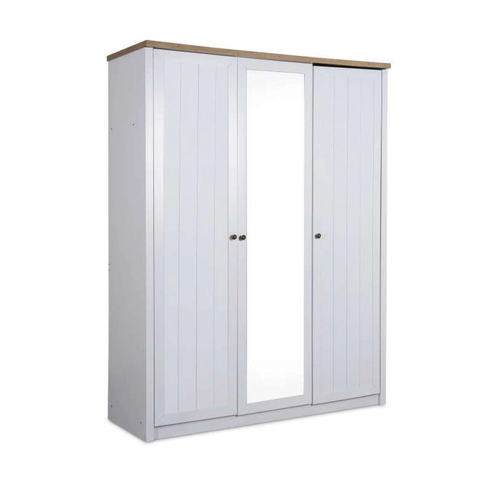 Almada 3 Door Wardrobe - White