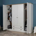 Almada 4 Door Wardrobe - White Pan Home