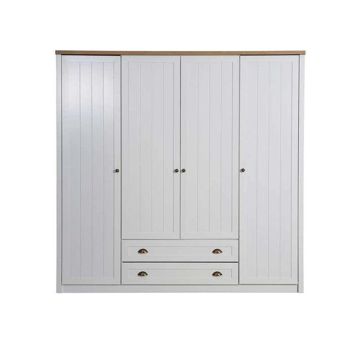 Almada 4 Door Wardrobe - White Pan Home