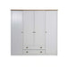 Almada 4 Door Wardrobe - White Pan Home