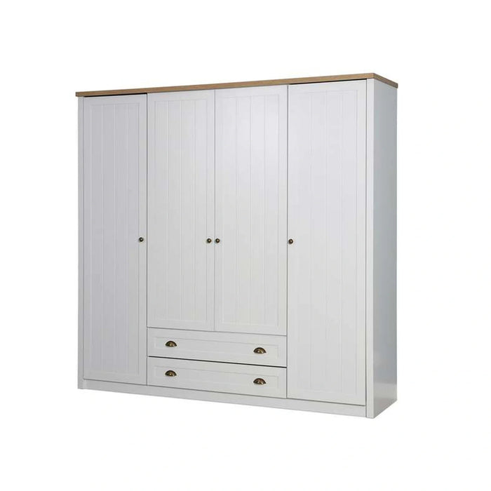 Almada 4 Door Wardrobe - White Pan Home