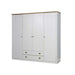 Almada 4 Door Wardrobe - White Pan Home