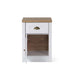 Almada Nightstand 1 Drawer And 1 Door - White Pan Home
