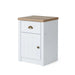 Almada Nightstand 1 Drawer And 1 Door - White Pan Home