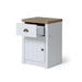 Almada Nightstand 1 Drawer And 1 Door - White Pan Home