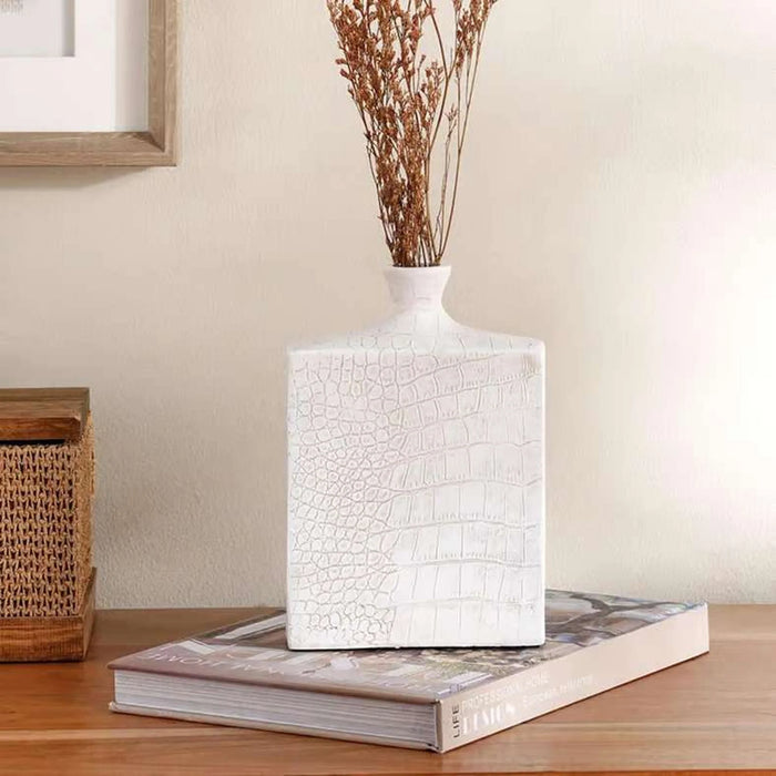 Almas Polyresin Decor Vase 13X4.5X19Cm - Beige