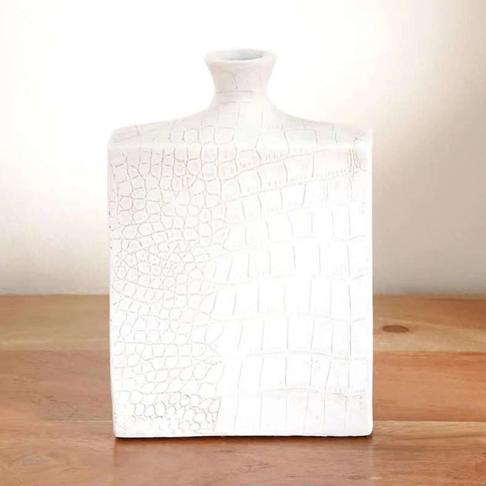 Almas Polyresin Decor Vase 13X4.5X19Cm - Beige