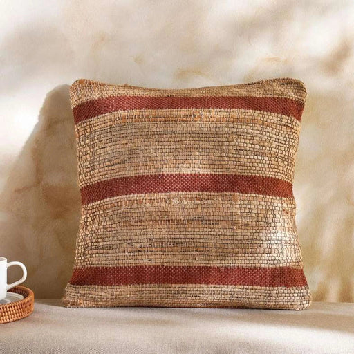 Almeric Jute Filled Cushion 45X45Cm - Rust Pan Home