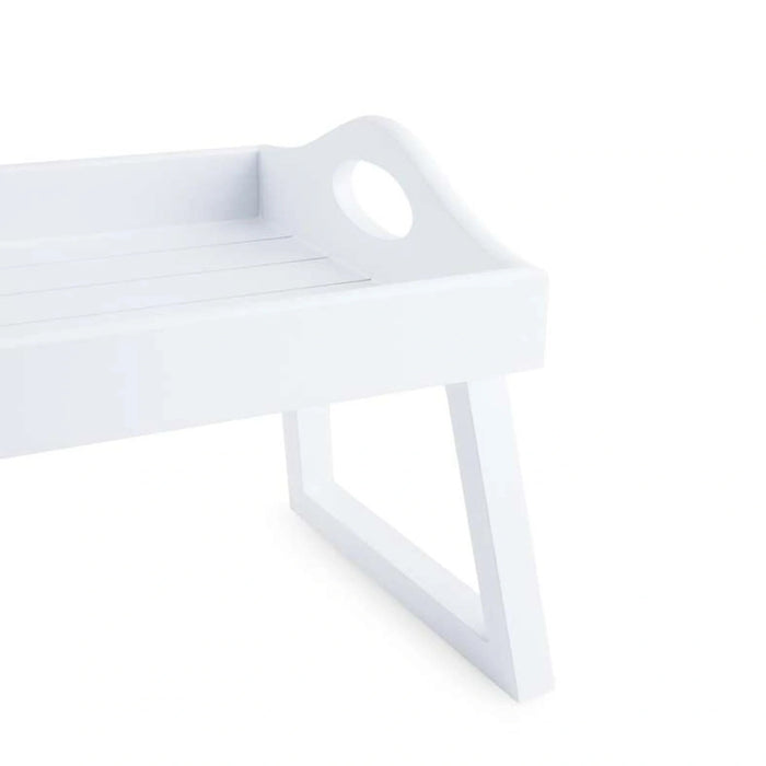 Almora Sofa Tray With Foldable Legs 30X20.8X18.5Cm- White Pan Home