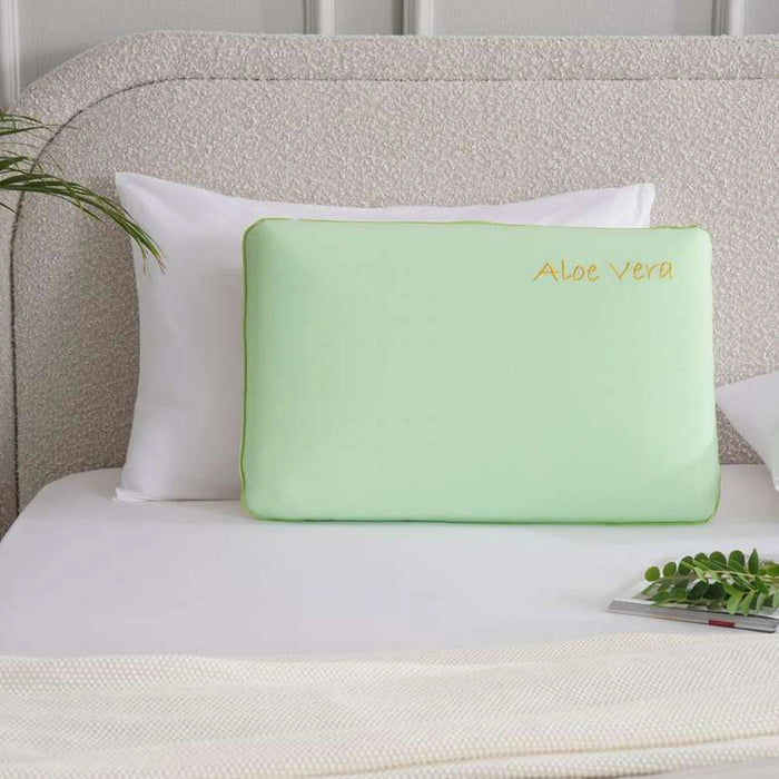 Aloe Vera Infused Memory Foam Pillow 13Cm - Green Pan Home