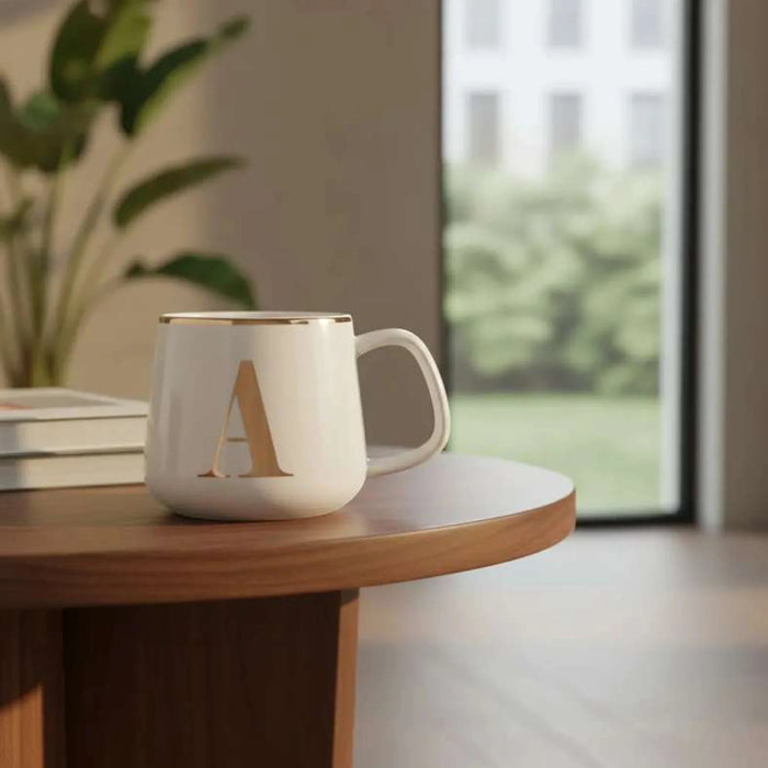 Alphabet A Mug 380Ml -White
