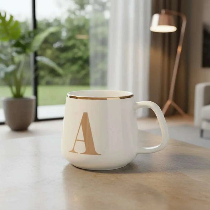 Alphabet A Mug 380Ml -White