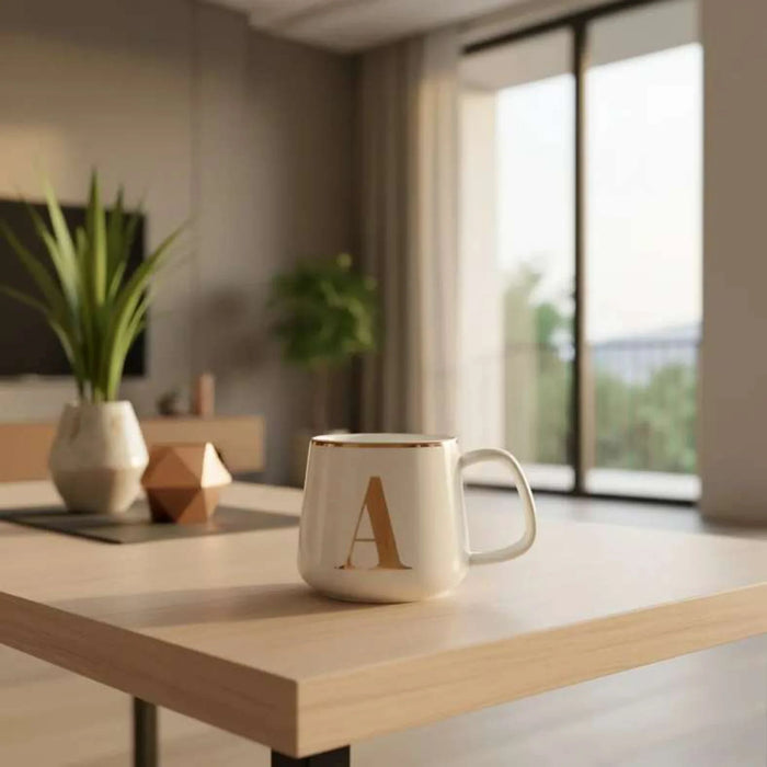 Alphabet A Mug 380Ml -White