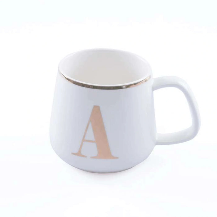 Alphabet A Mug 380Ml -White