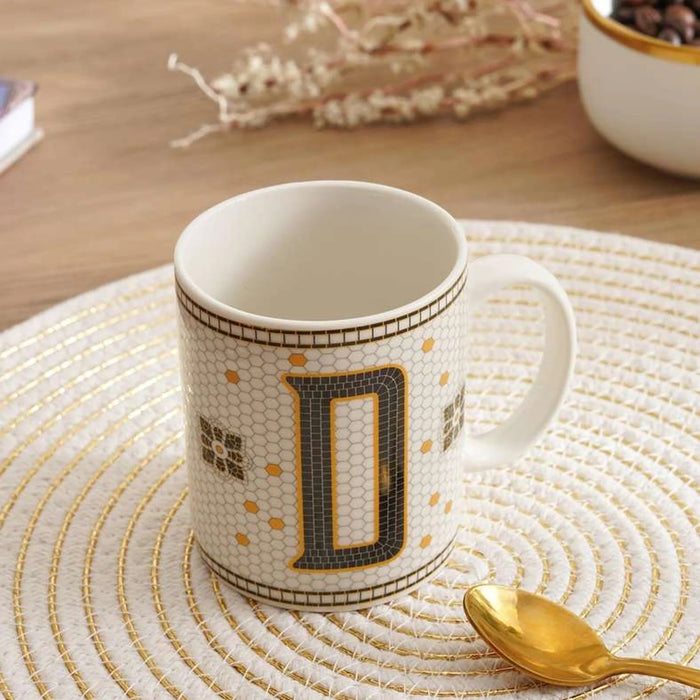 Alphabet D Mug 300Ml -White