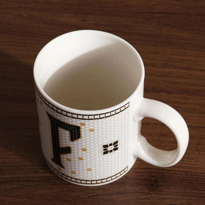 Alphabet F Mug 300Ml -White