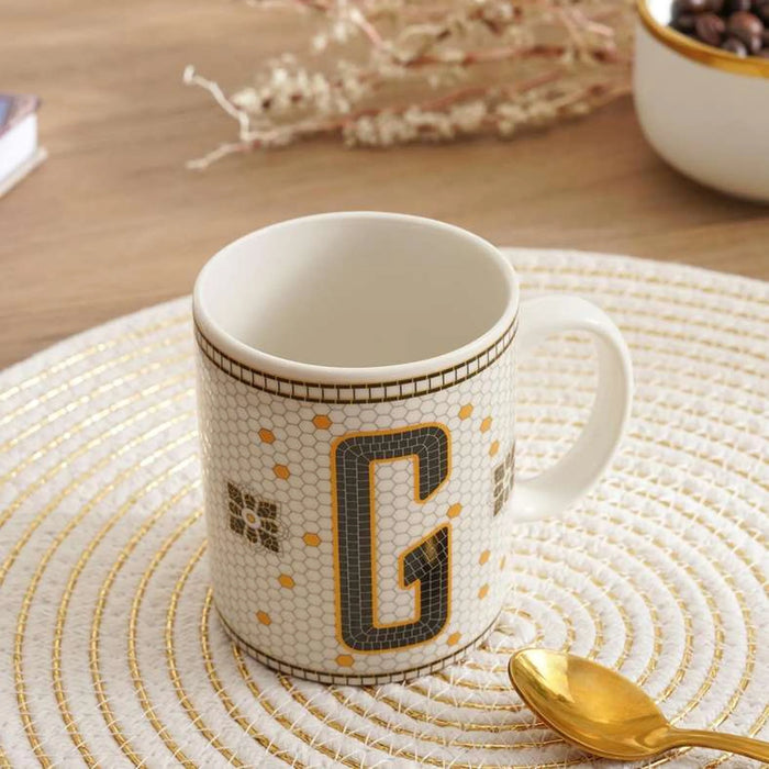Alphabet G Mug 300Ml -White