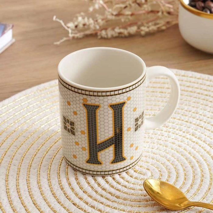 Alphabet H Mug 300Ml -White