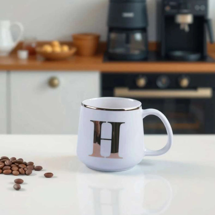 Alphabet H Mug 380Ml -White