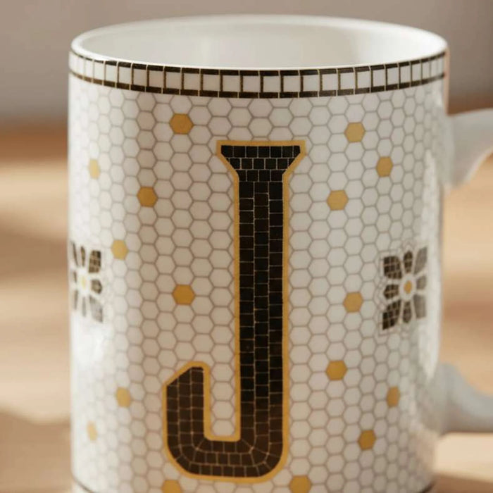 Alphabet J Mug 300Ml -White