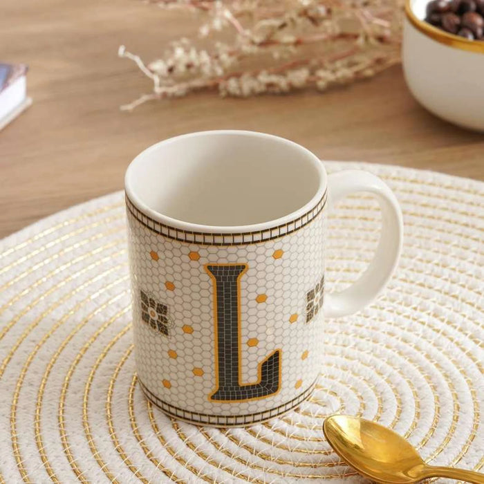 Alphabet L Mug 300Ml -White