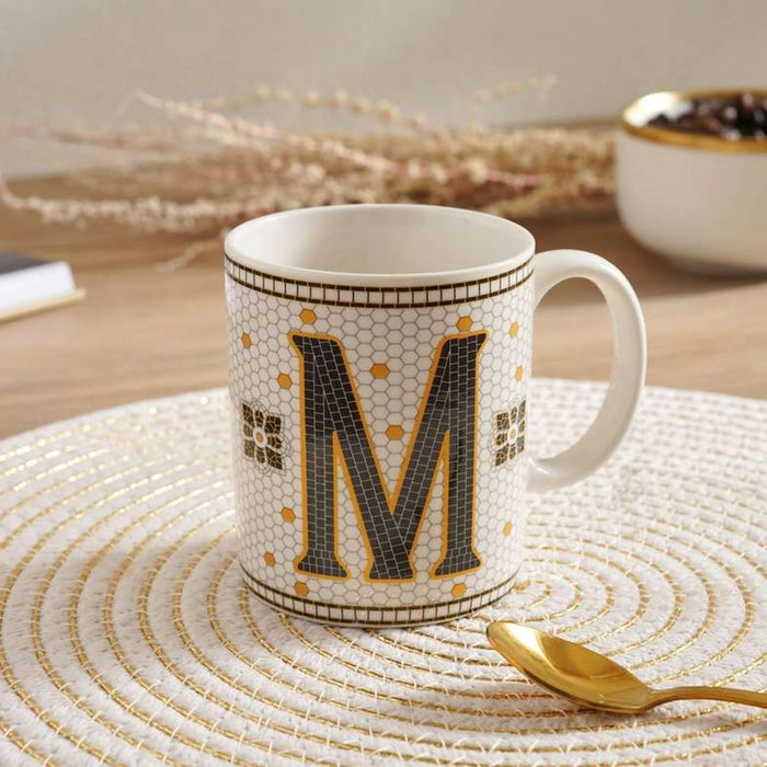 Alphabet M Mug 300Ml -White