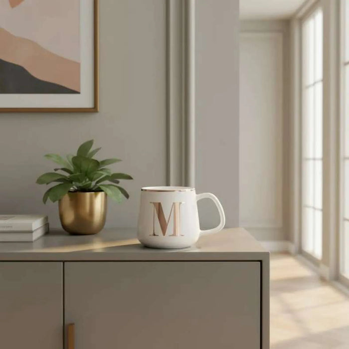Alphabet M Mug 380Ml -White