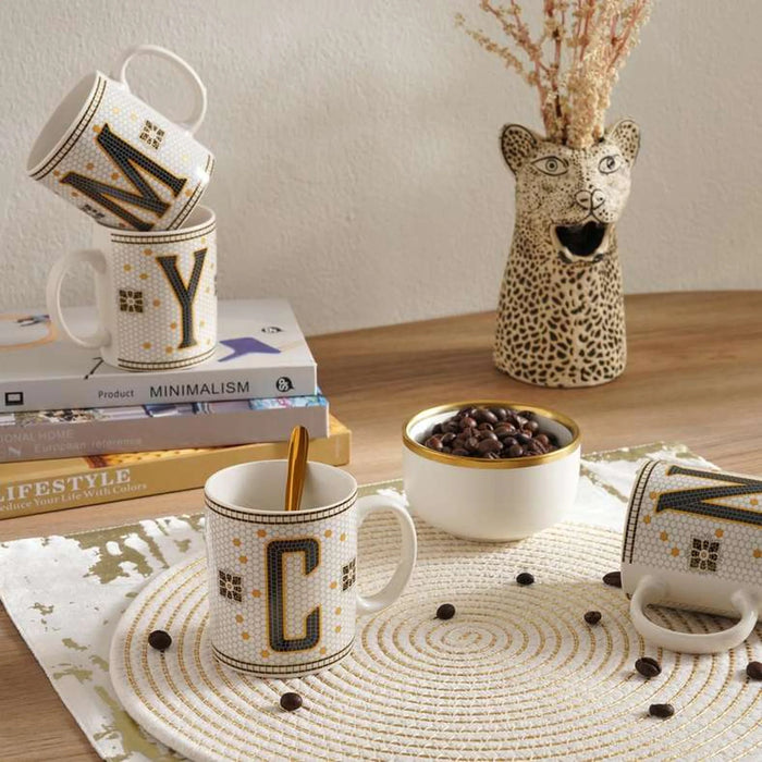 Alphabet N Mug 300Ml -White