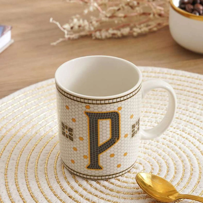 Alphabet P Mug 300Ml -White
