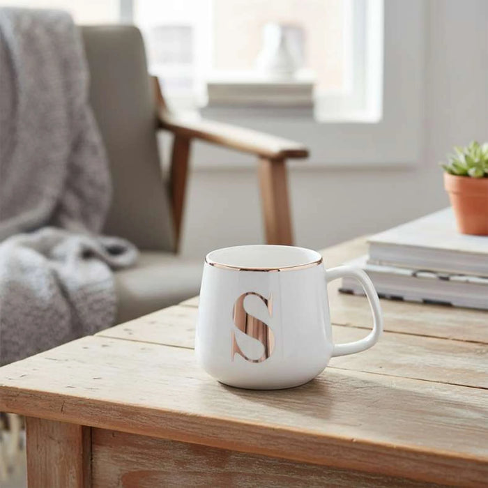 Alphabet S Mug 380Ml -White