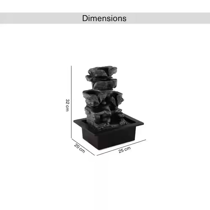 Alpine Table Fountain 25X20X32Cm - Grey