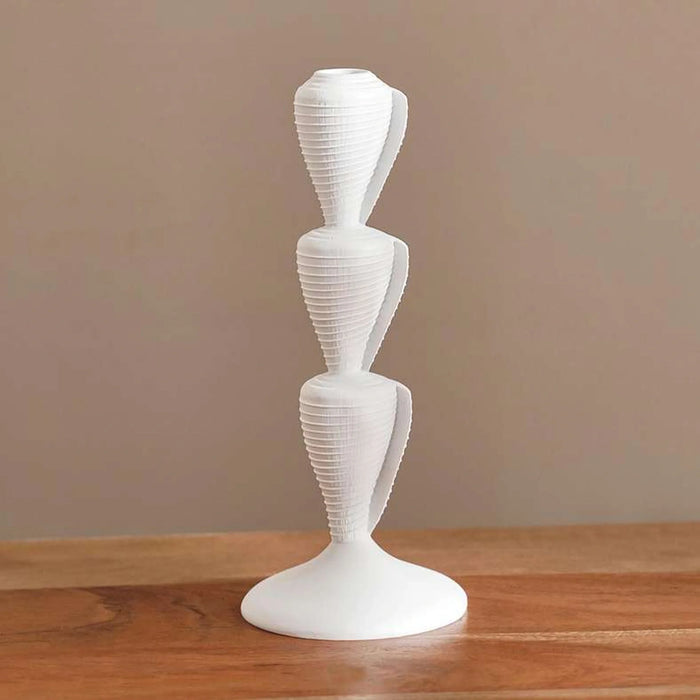 Altay Resin Shell Candle Holder 11.5X11.5X20Cm - White