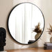 Alto Metal Frame Round Wall Mirror Dia 60Cm - Black Pan Home