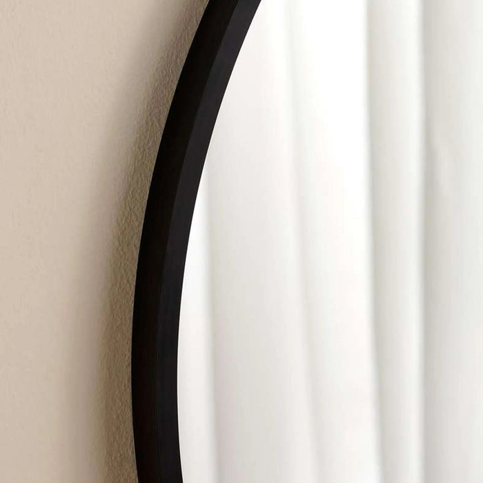 Alto Metal Frame Round Wall Mirror Dia 60Cm - Black Pan Home