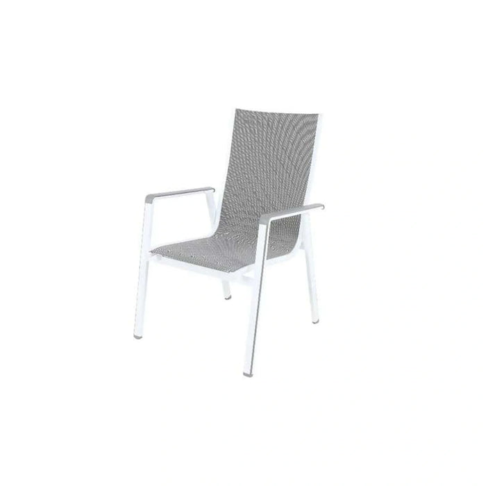 Alum Sling Stacking Chair-Arctic Grey