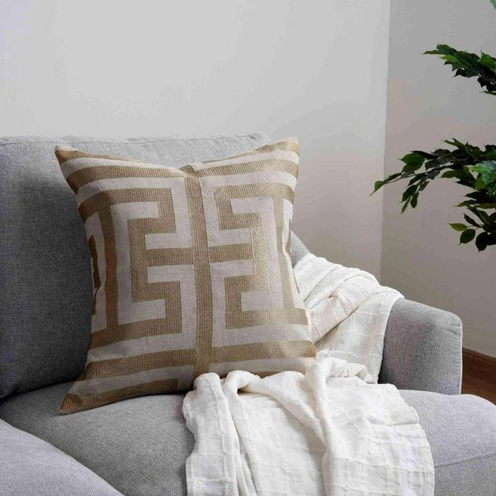 Alvaro Embroidered Cushion Cover - Gold Pan Home