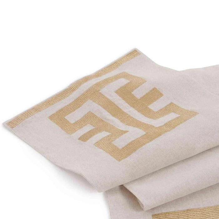 Alvaro Embroidered Table Runner 40X180Cm - Gold