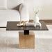 Alvera Coffee Table Travertine - Black & Beige Pan Home