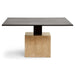 Alvera Coffee Table Travertine - Black & Beige Pan Home