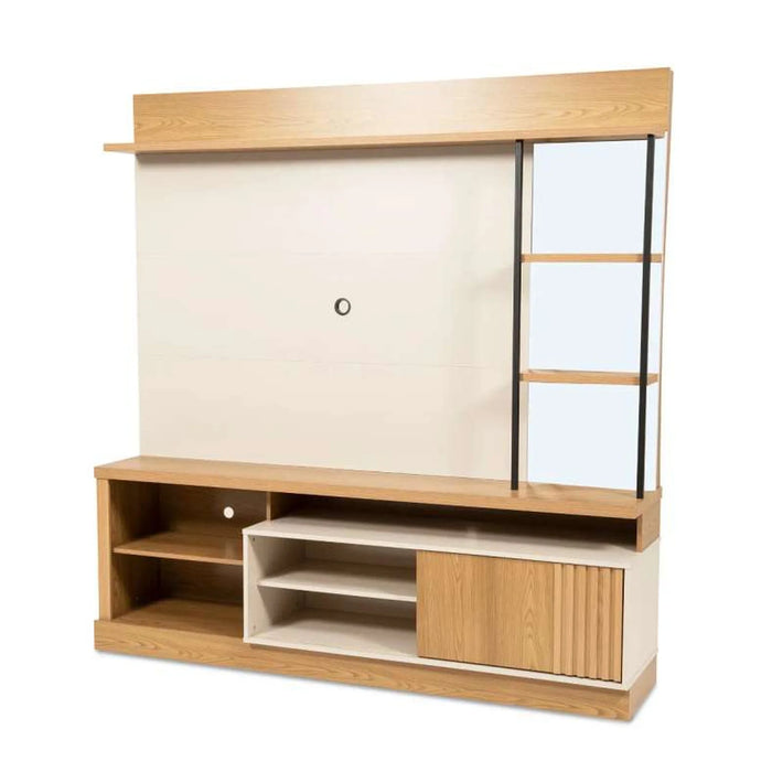 Alves Entertainment Unit Up To 55 Inches - Natural Off White