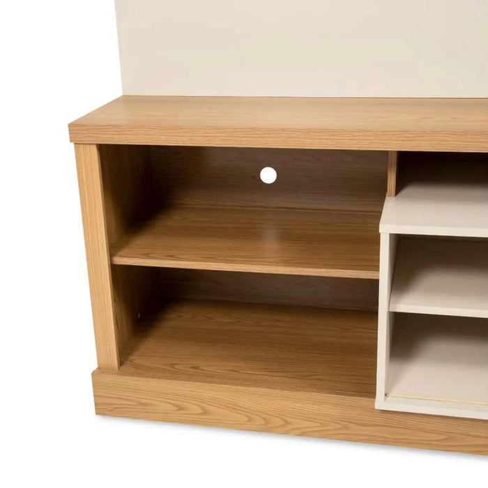 Alves Entertainment Unit Up To 55 Inches - Natural Off White